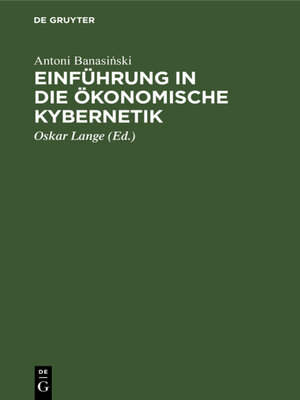 cover image of Einführung in die ökonomische Kybernetik